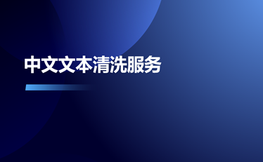 中文文本清洗服務
